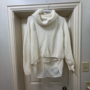 The Limited Cream Cowl Neck Sweater